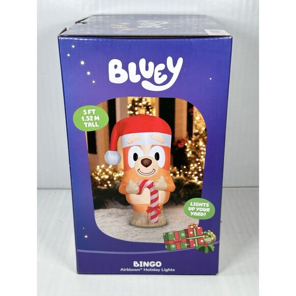 5 Ft Gemmy Bingo (bluey) Christmas Airblown Inflatable...